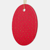 Funny aardbery background red keramisch ornament (Links)
