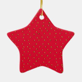 Funny aardbery background red keramisch ornament