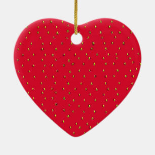 Funny aardbery background red keramisch ornament