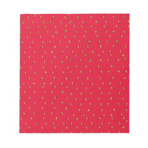 Funny aardbery background red notitieblok