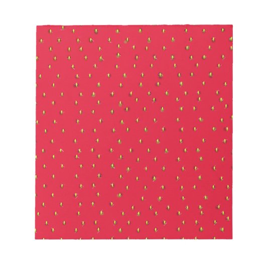 Funny aardbery background red notitieblok (Voorkant)