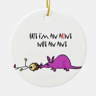 Funny Aardvark Eating tante Geen mierencartoon Keramisch Ornament