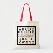 Funny ABCD elemenopee brown Tote Bag (Voorkant)
