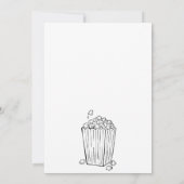 Funny About To Pop Popcorn Champagne Baby Shower Kaart (Achterkant)