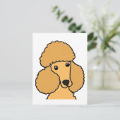 Funny Abriot Poodle Dog Cartoon Briefkaart (Staand voorkant)