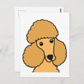Funny Abriot Poodle Dog Cartoon Briefkaart (Voorkant / Achterkant)