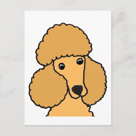 Funny Abriot Poodle Dog Cartoon Briefkaart (Voorkant)
