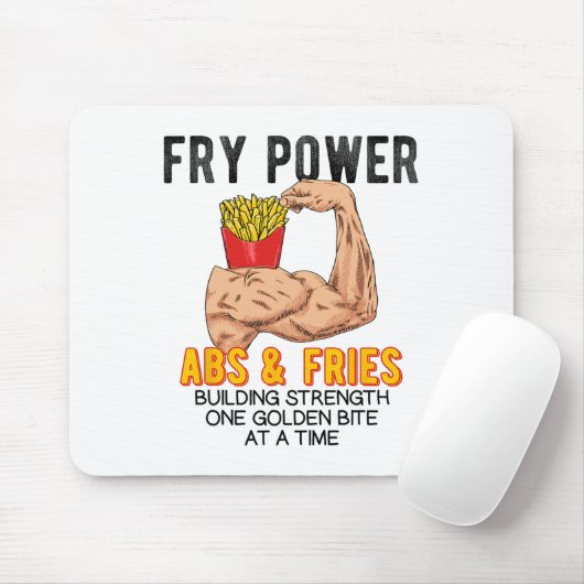 Funny Abs Exercise French Fries Muscle Building Bo Muismat (Met muis)