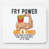 Funny Abs Exercise French Fries Muscle Building Bo Muismat (Voorkant)