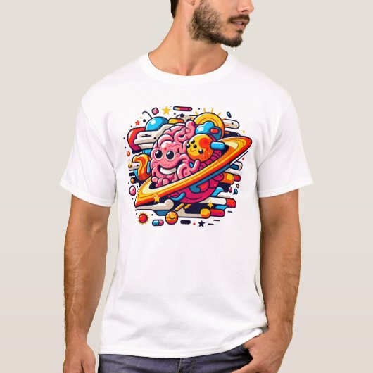 Funny Abstract: #Colorful / (brain) T-Shirt #7 (Voorkant)