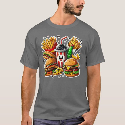 Funny Abstract: #Colorful / (fastfood) T-Shirt #10 (Voorkant)