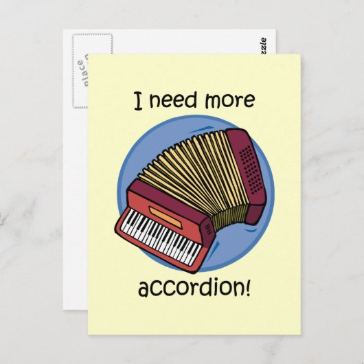 Funny accordion briefkaart (Voorkant / Achterkant)