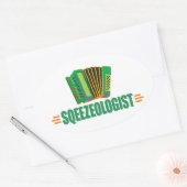 Funny Accordion Ovale Sticker (Envelop)