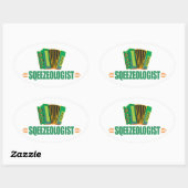 Funny Accordion Ovale Sticker (Vel)