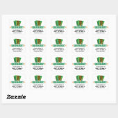 Funny Accordion Vierkante Sticker (Vel)