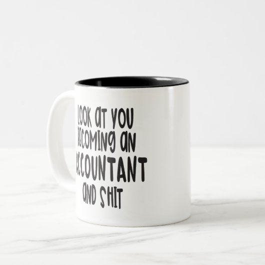 Funny Accountant Afstuderen Mok (Voorkant links)