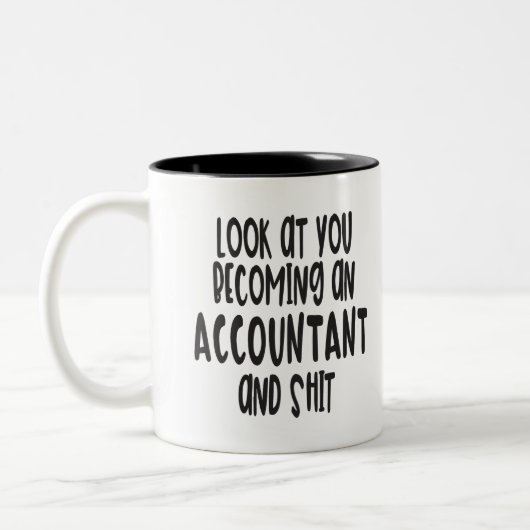 Funny Accountant Afstuderen Mok (Links)