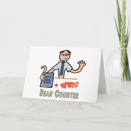 Funny Accountant Bean Counter Kaart (Voorkant)