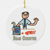 Funny Accountant Bean Counter Keramisch Ornament (Achterkant)
