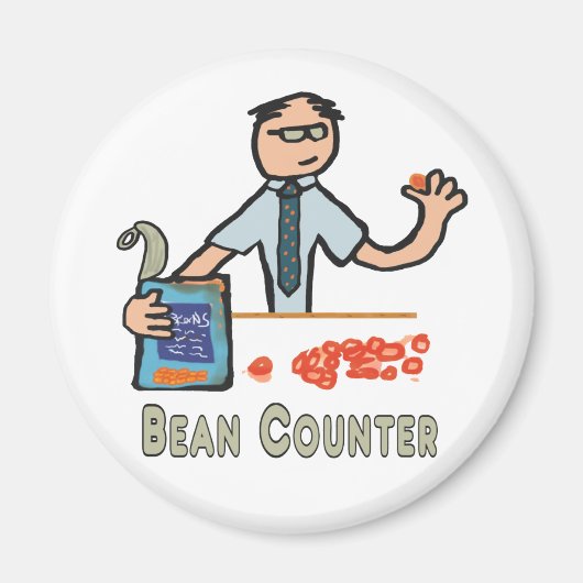 Funny Accountant Bean Counter Magneet (Voorkant)