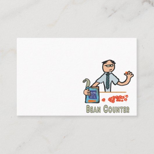 Funny Accountant Bean Counter Visitekaartje (Voorkant)
