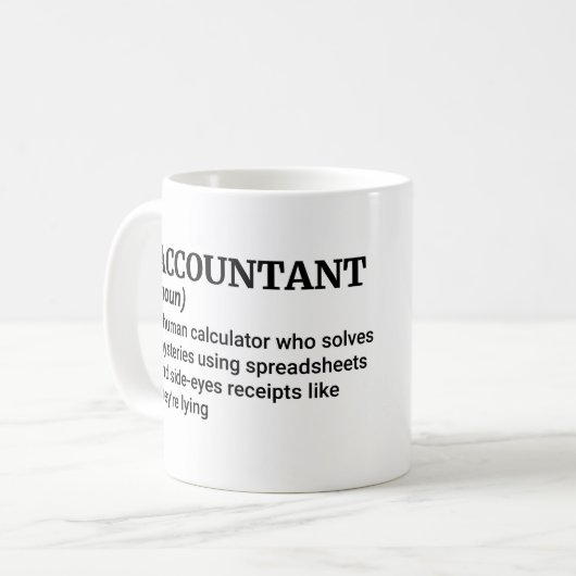 Funny Accountant Betekenis – Perfect Office Humor Koffiemok (Voorkant links)