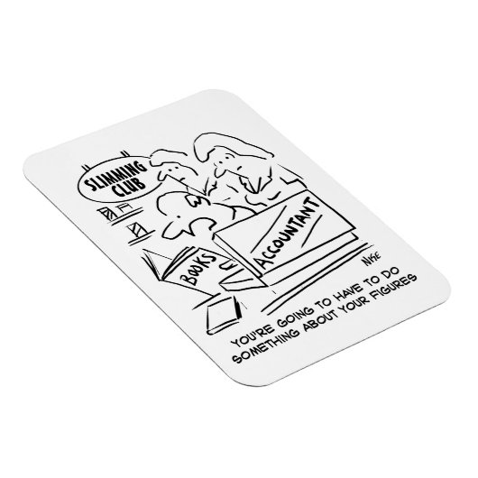 Funny Accountant Checkming Slimming Club Figures Magneet (Rechterzijde)