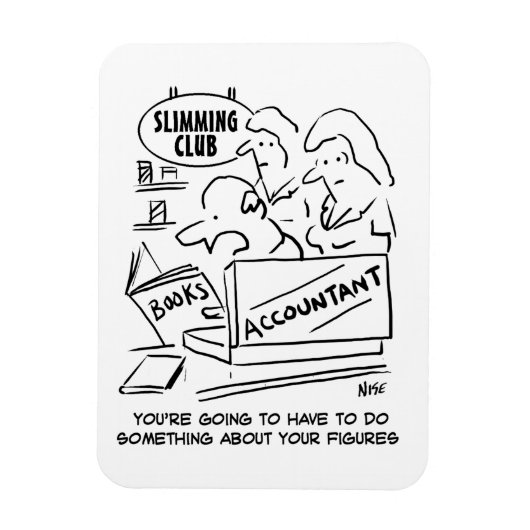 Funny Accountant Checkming Slimming Club Figures Magneet (Verticaal)