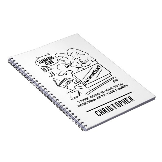 Funny Accountant Checkming Slimming Club Figures Notitieboek (Rechterzijde)