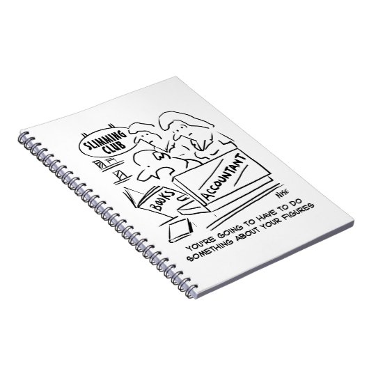 Funny Accountant Checkming Slimming Club Figures Notitieboek (Rechterzijde)