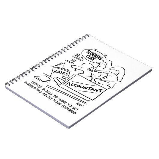 Funny Accountant Checkming Slimming Club Figures Notitieboek (Linkerzijde)