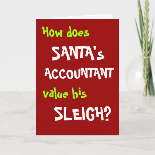 Funny Accountant Christmas Card and Joke Feestdagen Kaart (Voorkant)