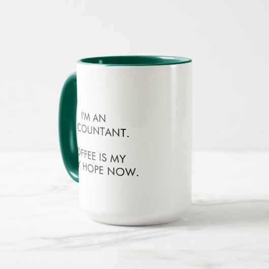Funny Accountant Coffee Mok (Voorkant links)