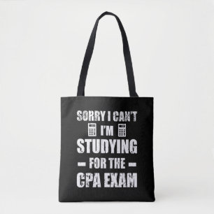 Funny Accountant CPA Exam Studie Boekhouding Tote Bag