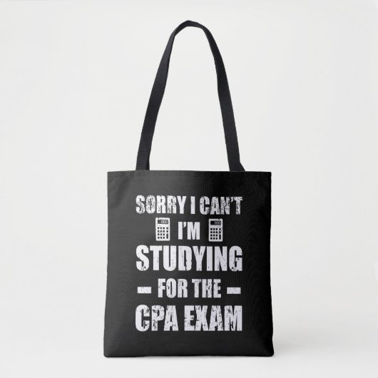 Funny Accountant CPA Exam Studie Boekhouding Tote Bag (Voorkant)