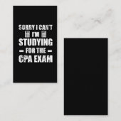 Funny Accountant CPA Exam Studie Boekhouding Visitekaartje (Voorkant / Achterkant)