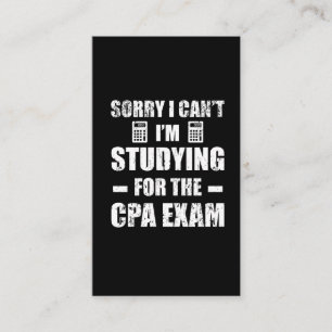 Funny Accountant CPA Exam Studie Boekhouding Visitekaartje