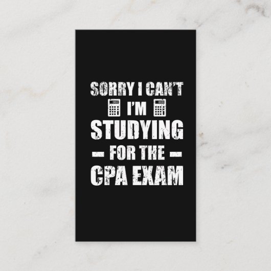 Funny Accountant CPA Exam Studie Boekhouding Visitekaartje (Voorkant)