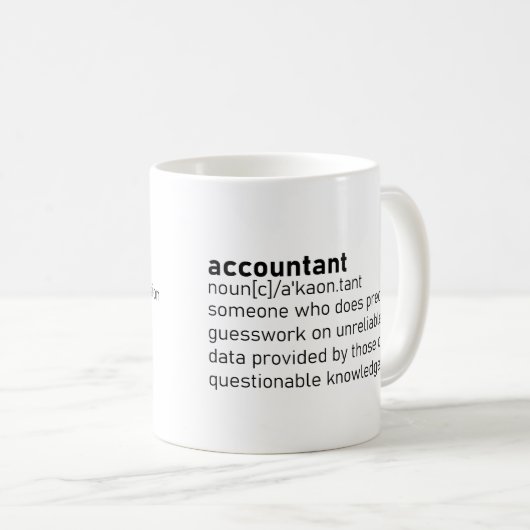 Funny Accountant Definition Koffiemok (Voorkant rechts)