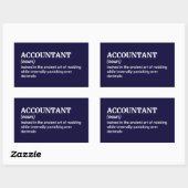 Funny Accountant Definition Rechthoekige Sticker (Vel)