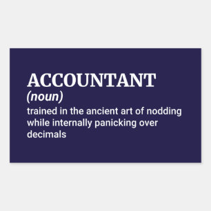 Funny Accountant Definition Rechthoekige Sticker