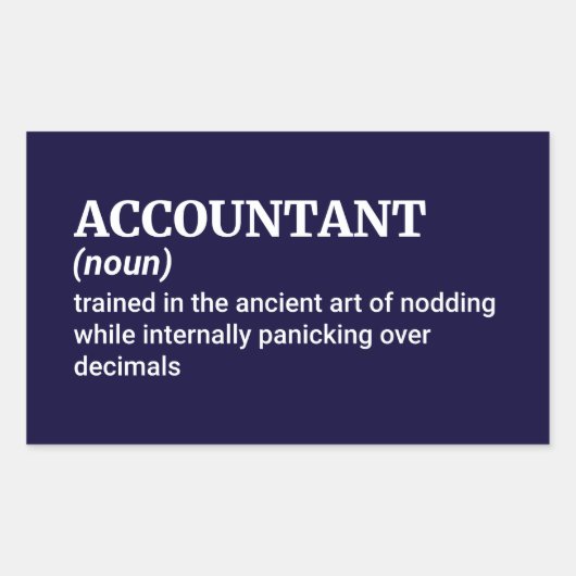 Funny Accountant Definition Rechthoekige Sticker (Voorkant)