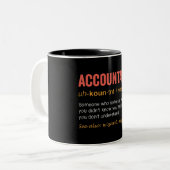 Funny Accountant Definition Tweekleurige Koffiemok (Voorkant links)