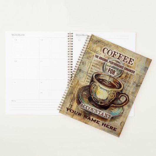 Funny Accountant Gepersonaliseerde Naam Koffie Planner (Display)