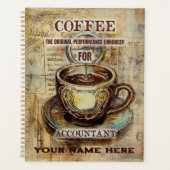 Funny Accountant Gepersonaliseerde Naam Koffie Planner (Voorkant)