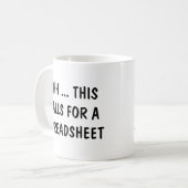Funny Accountant Gezegden Funny Spreadsheet Quote Koffiemok (Voorkant links)