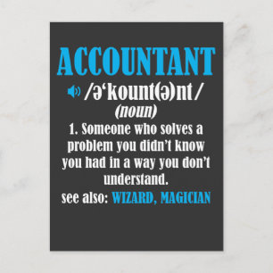 Funny Accountant Gift Idea Definition Accounting Briefkaart
