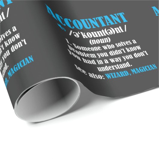 Funny Accountant Gift Idea Definition Accounting Cadeaupapier (Rol Hoek)