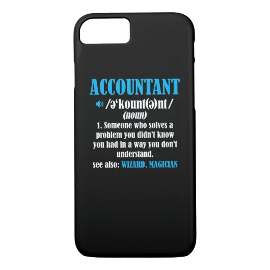 Funny Accountant Gift Idea Definition Accounting Case-Mate iPhone Case (Achterkant)