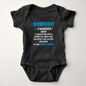 Funny Accountant Gift Idea Definition Accounting Romper (Voorkant)